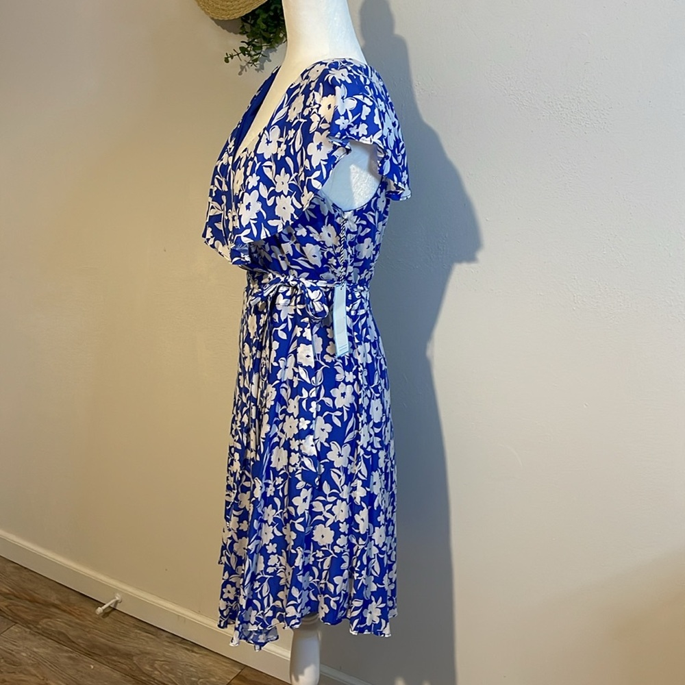 Draper James Blue and White Wrap Sundress - Picture 8 of 13